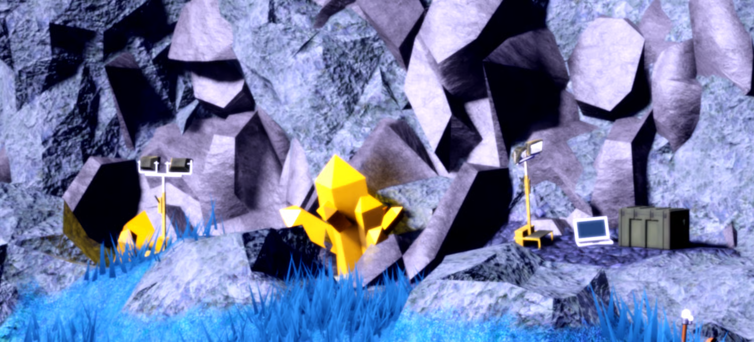Blue crystal cavern