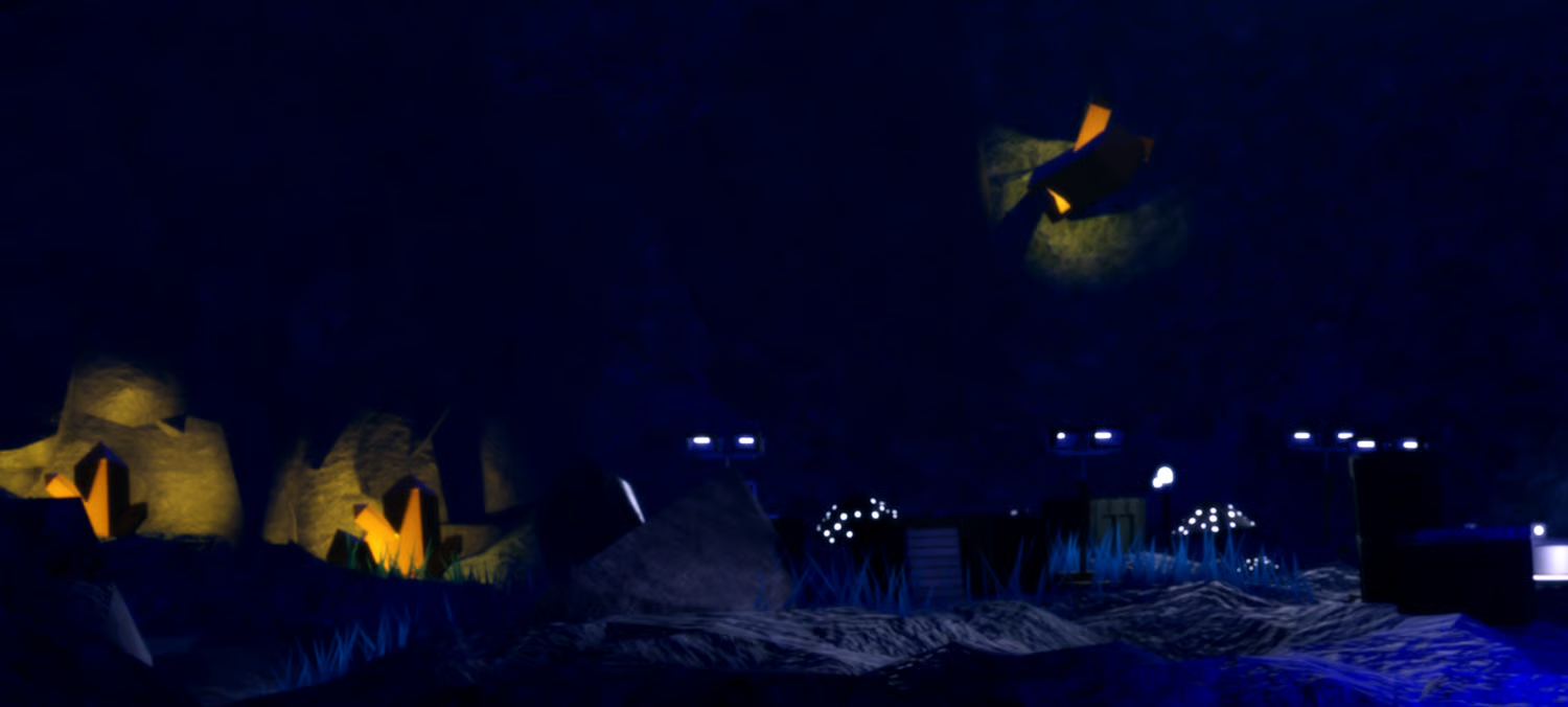 Floating rocks environment
