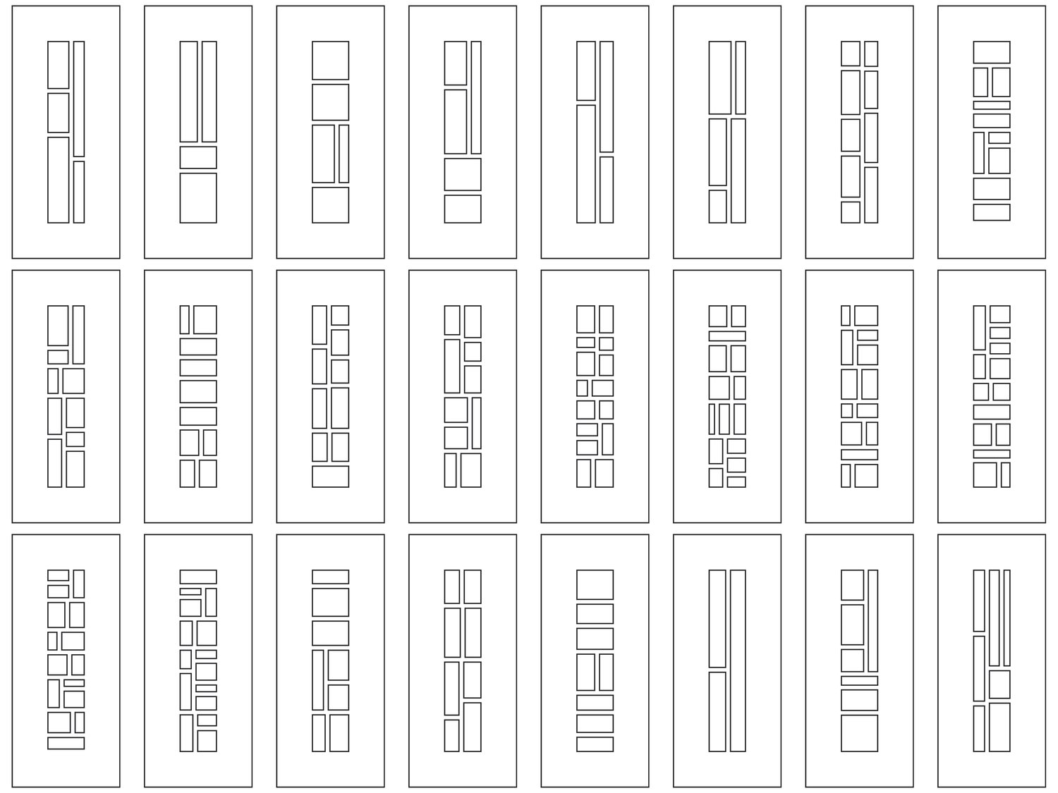 Boxed Doors - Centered, Sharped | 25 Door Design | SVG + DXF preview 2