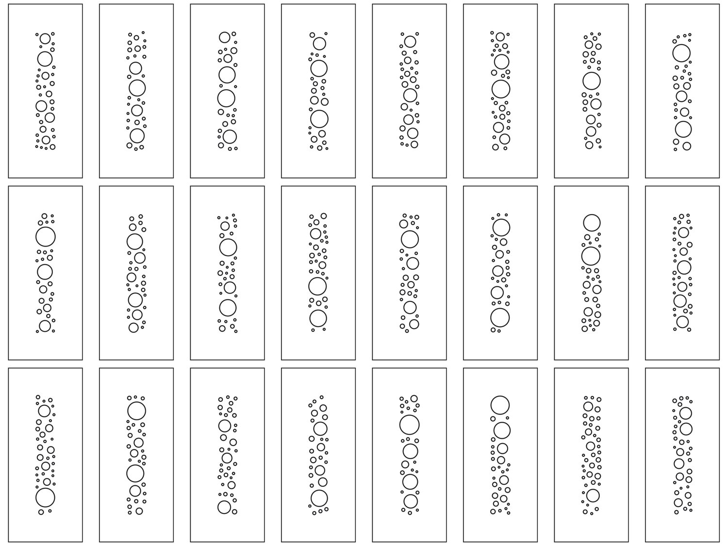 Circle Packed Doors - Centered, Simple, Borderless | 25 Door Design | SVG + DXF preview 2