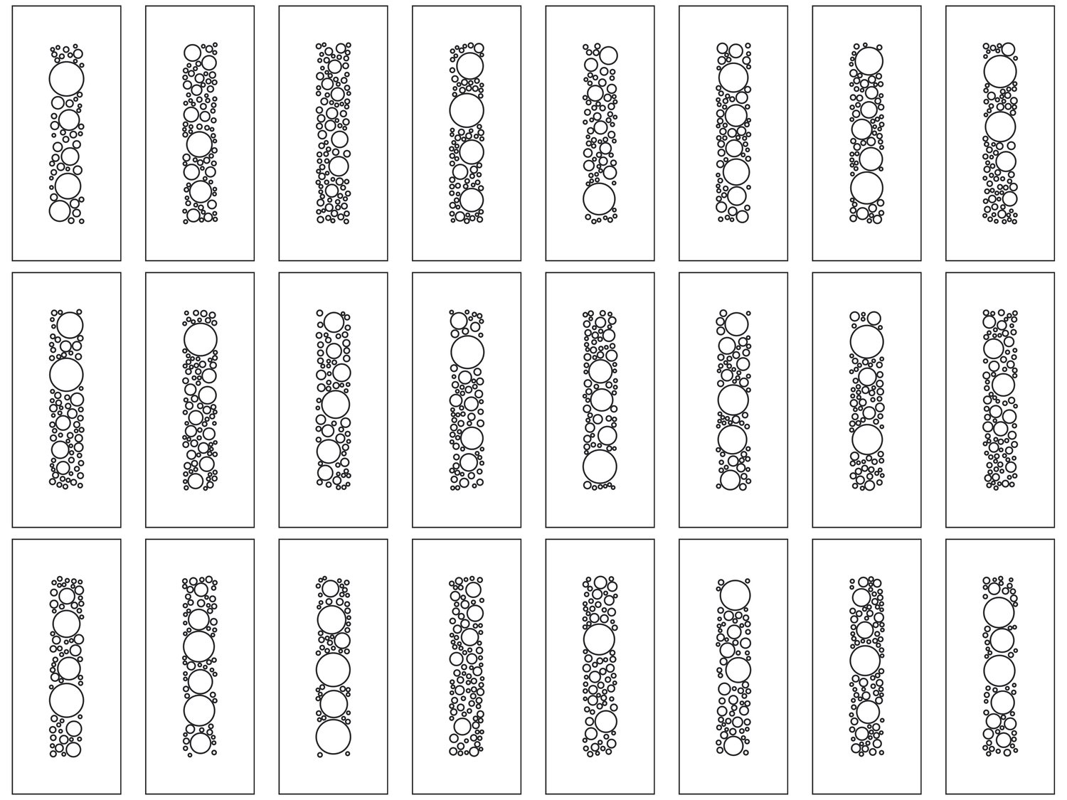 Circle Packed Doors - Centered, Densed, Borderless | 25 Door Design | SVG + DXF preview 2