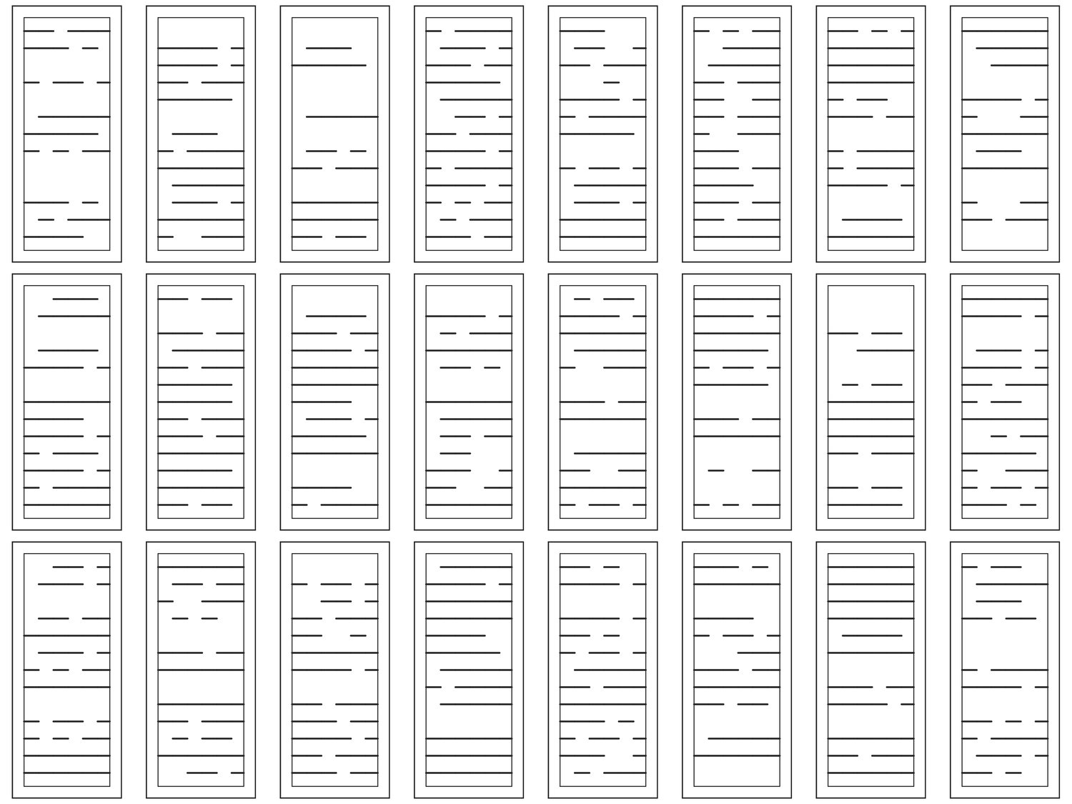 Parametric Horizontal Lines - Simple | 25 Door Design | SVG + DXF preview 2