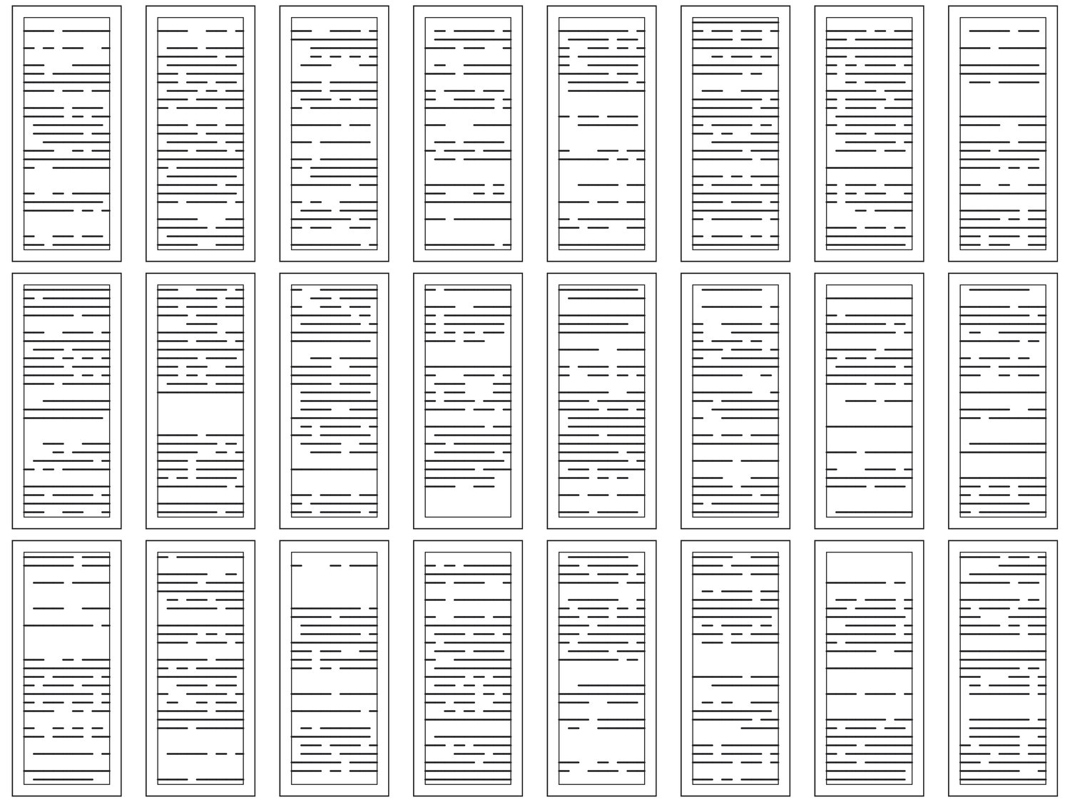 Parametric Horizontal Lines - Densed | 25 Door Design | SVG + DXF preview 2