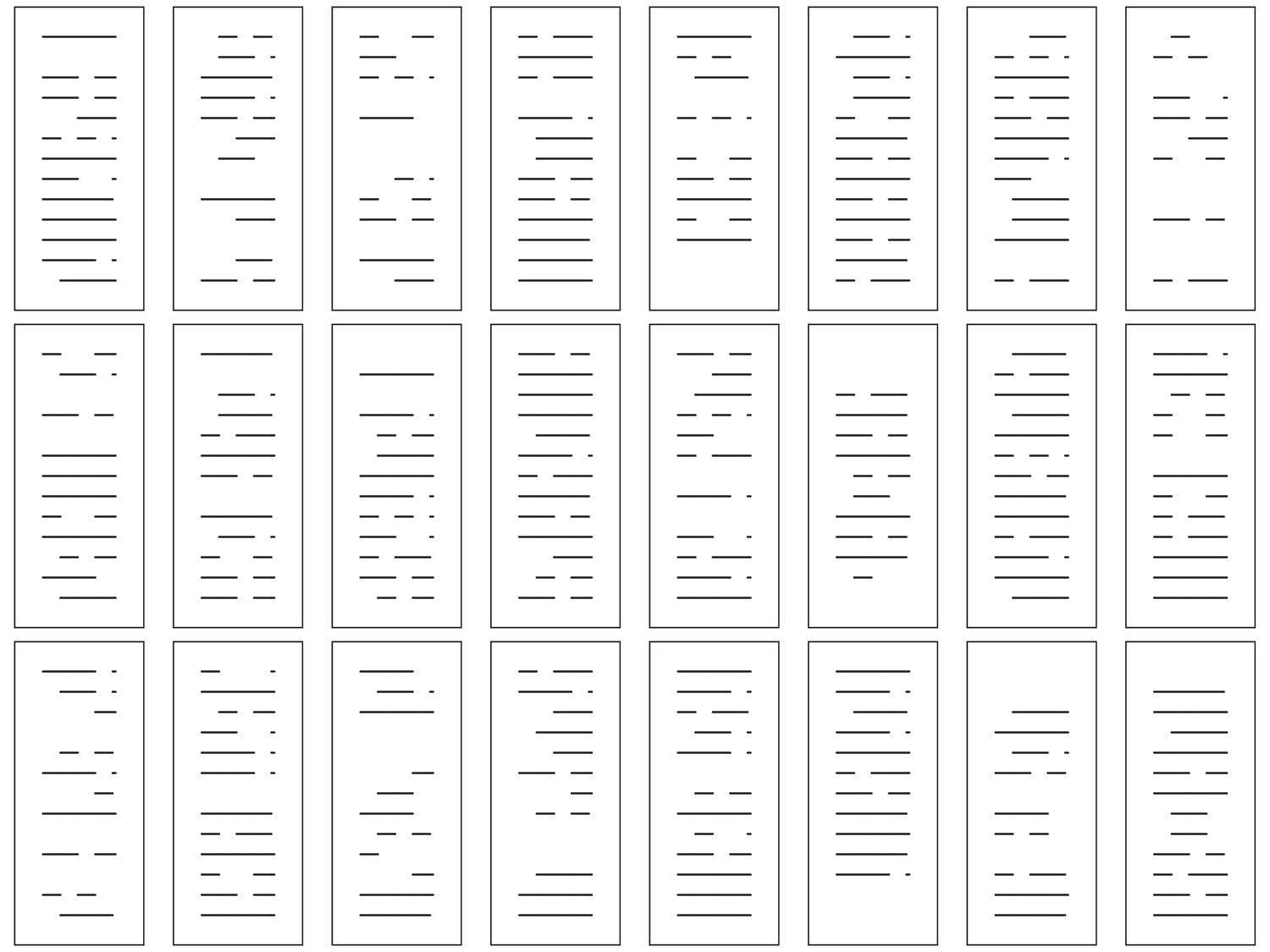 Parametric Horizontal Lines - Centered, Simple, Borderless | 25 Door Design | SVG + DXF preview 2