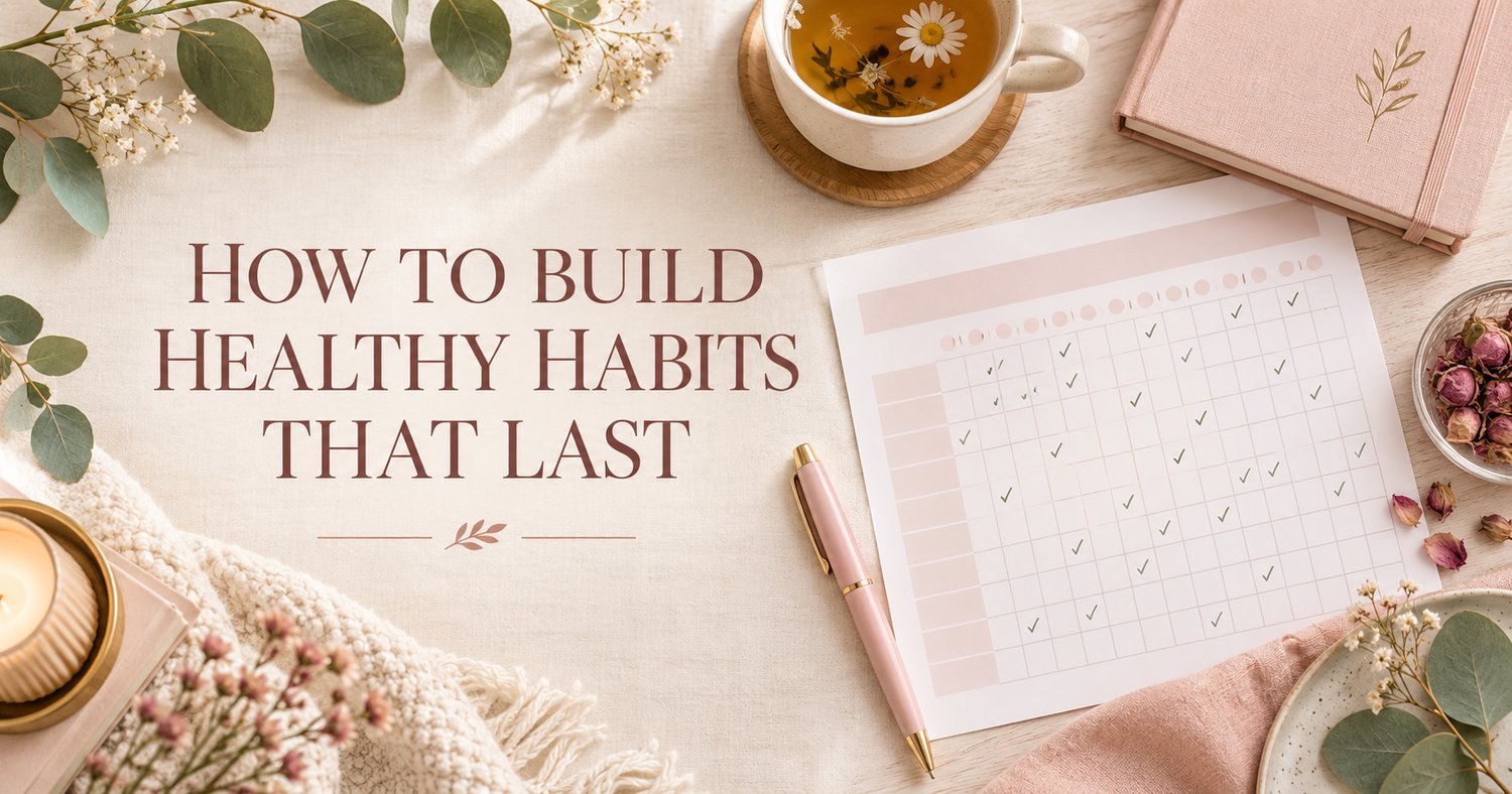 Printable monthly habit tracker for building consistent healthy habits and self-care routines