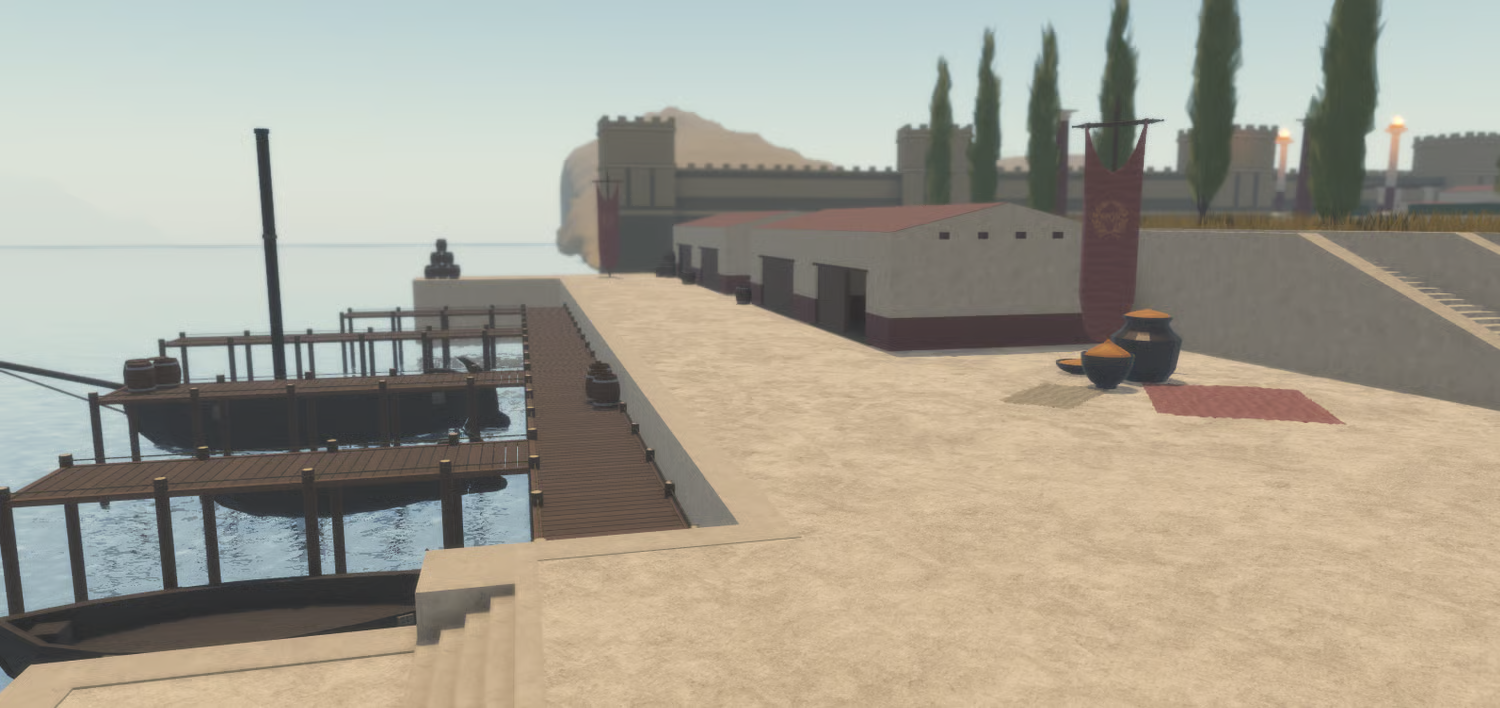 Roman Egypt waterfront area