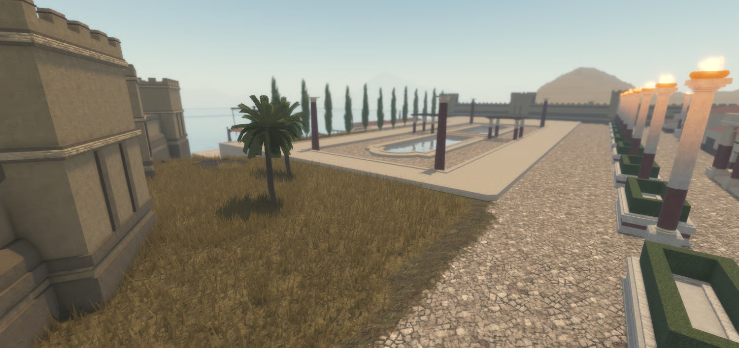 Ancient courtyard and columns