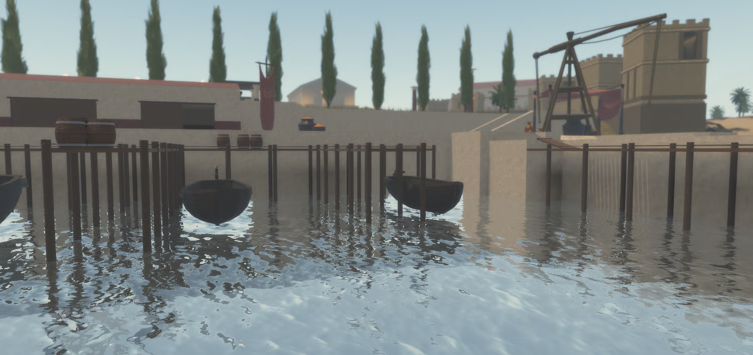 Detailed ancient city buildings