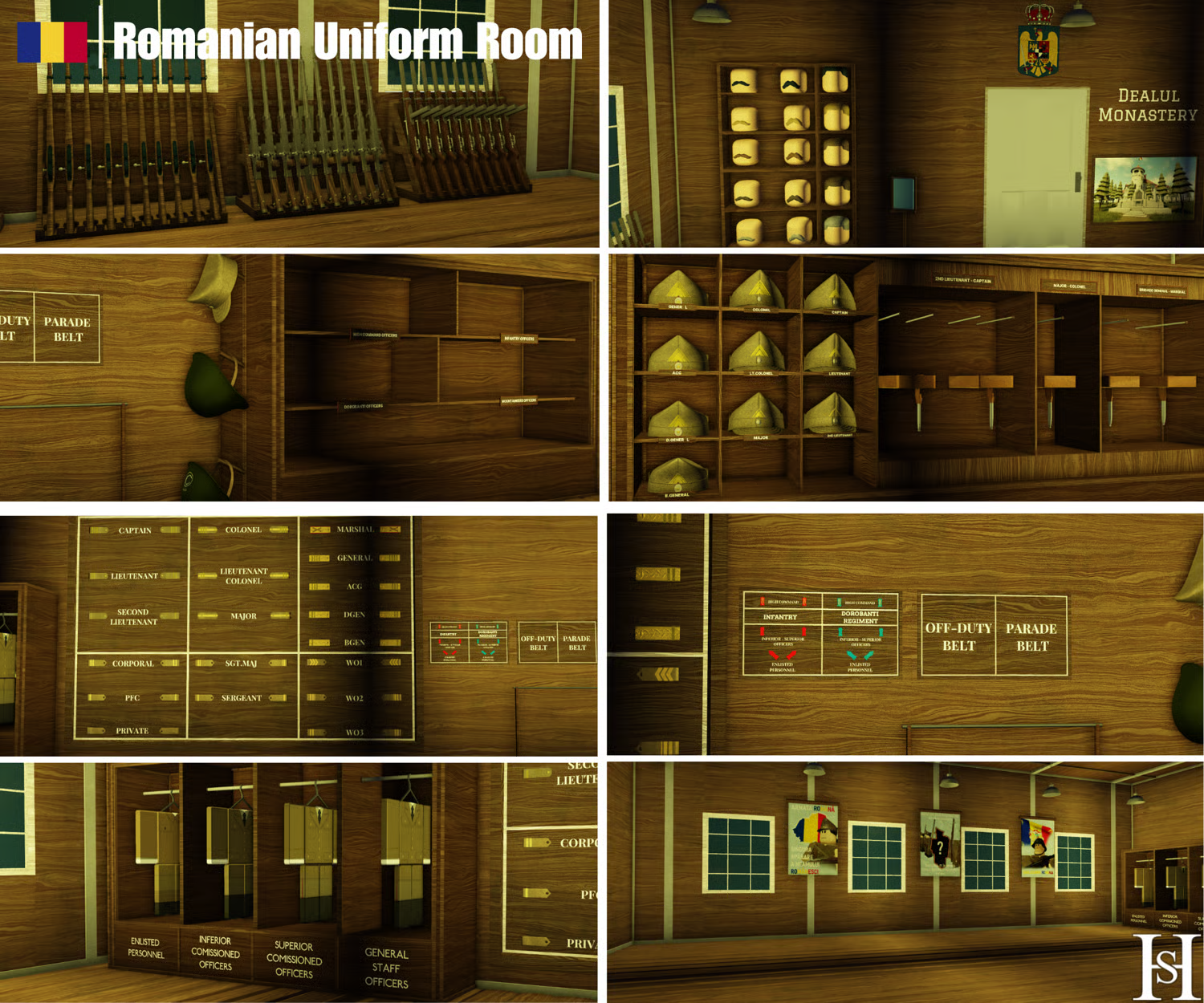 Romanian WW2 uniform room
