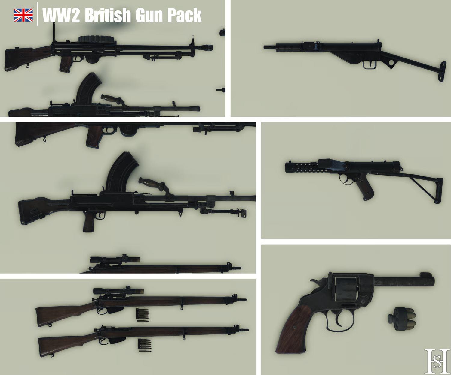 British WW2 weapon collection