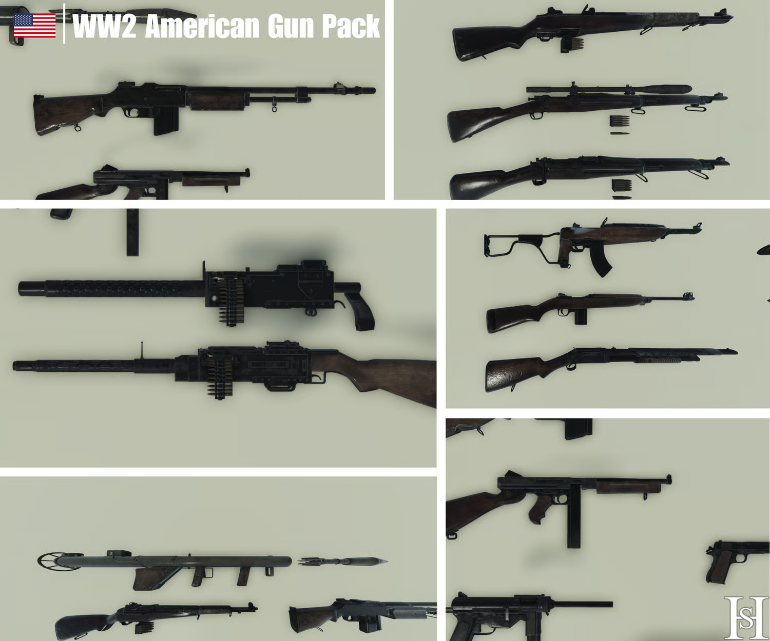 American WW2 firearm collection