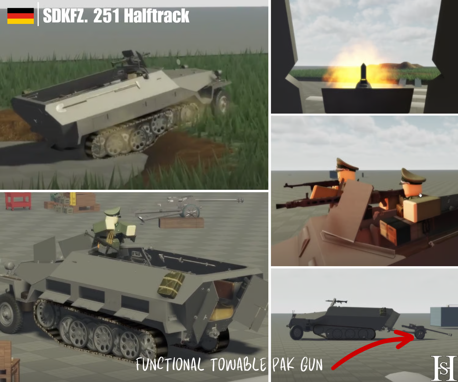 German WW2 half-track vehicle