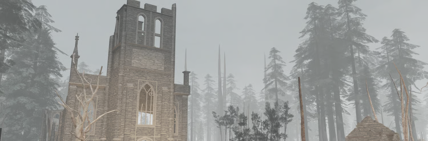 Foggy winter combat terrain