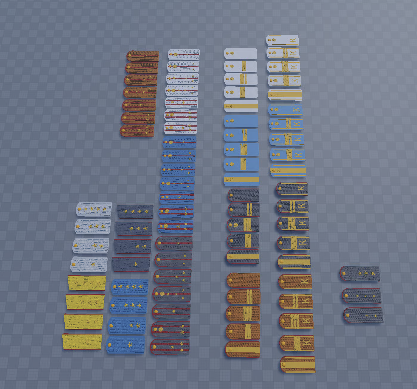Soviet military shoulderboard collection