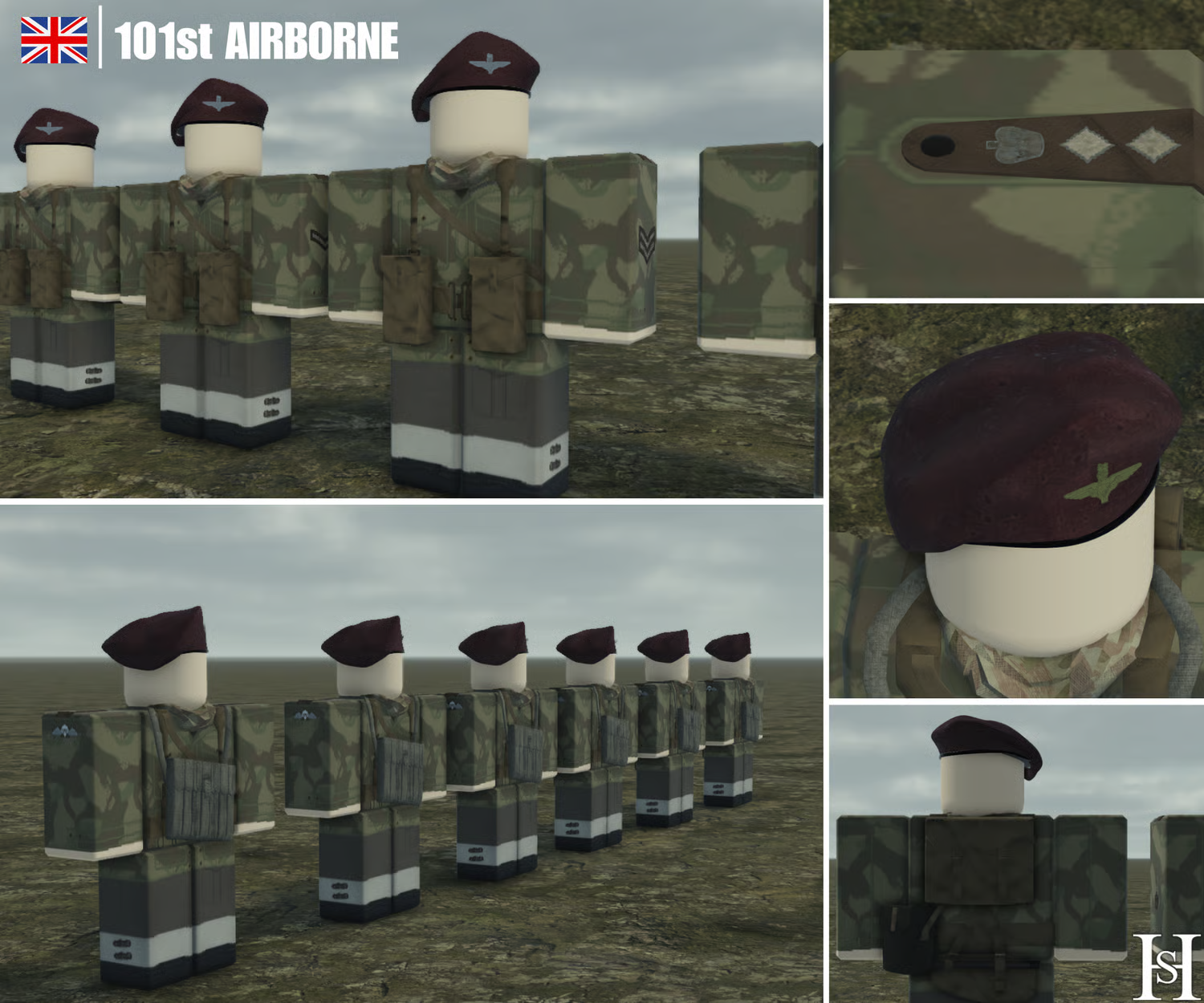 WWII paratrooper camouflage uniforms