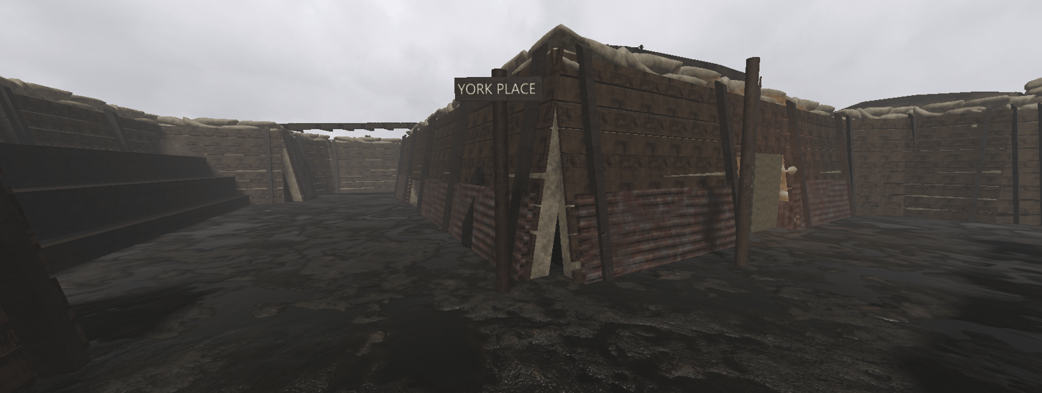 Detailed trench dugout interior