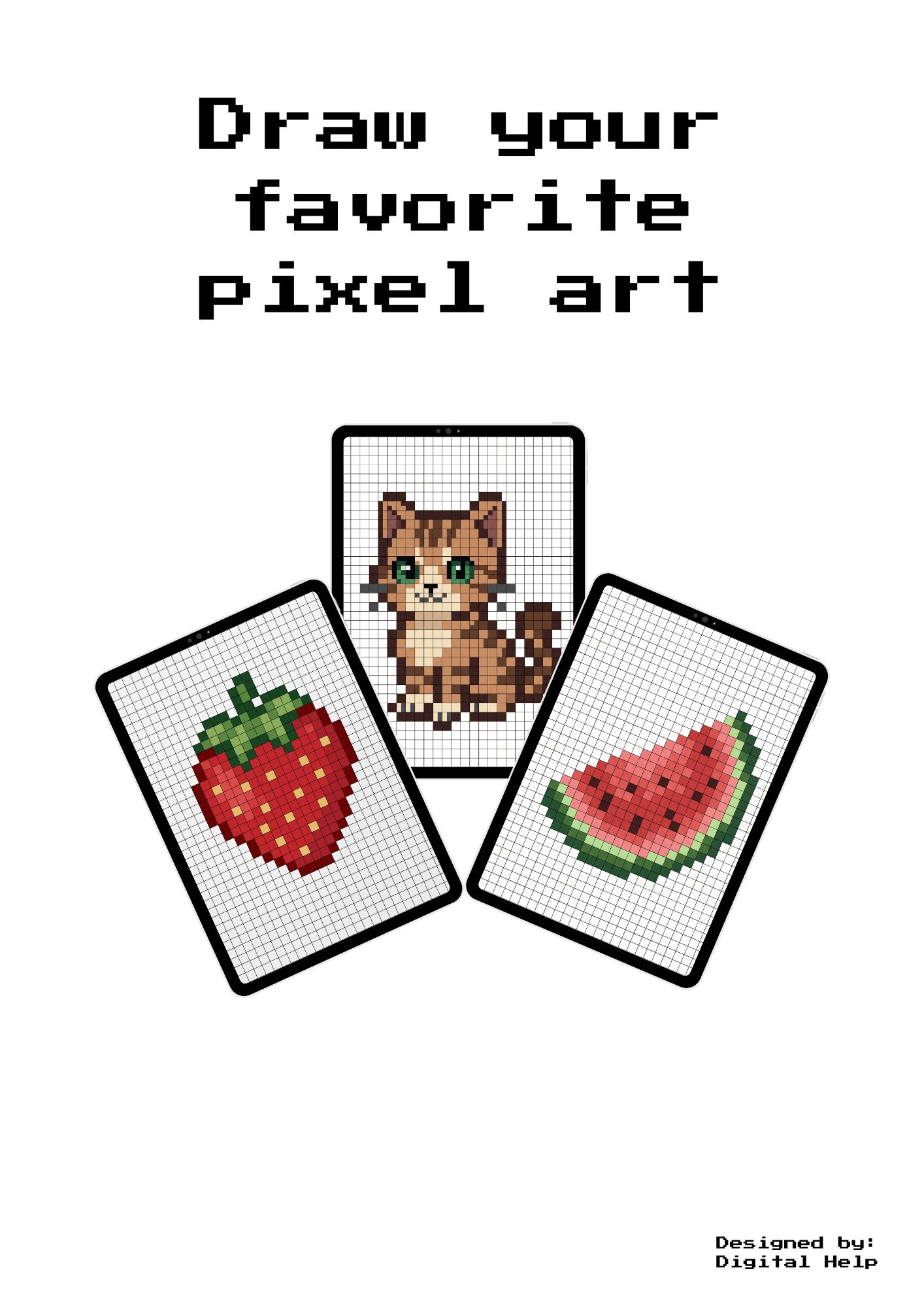 Pixel Art sketchbook back cover