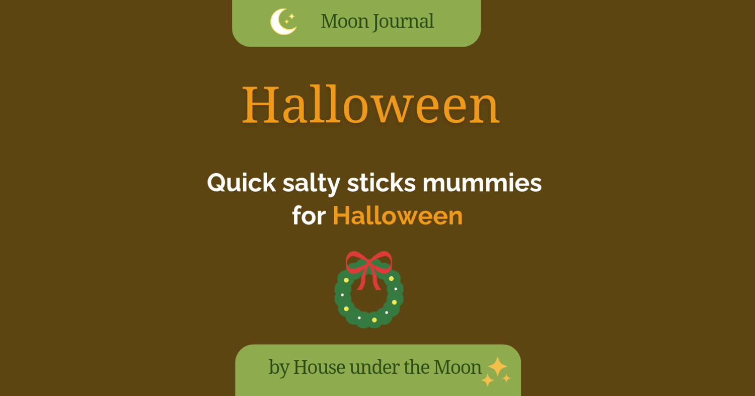 Quick salty sticks mummies for Halloween
