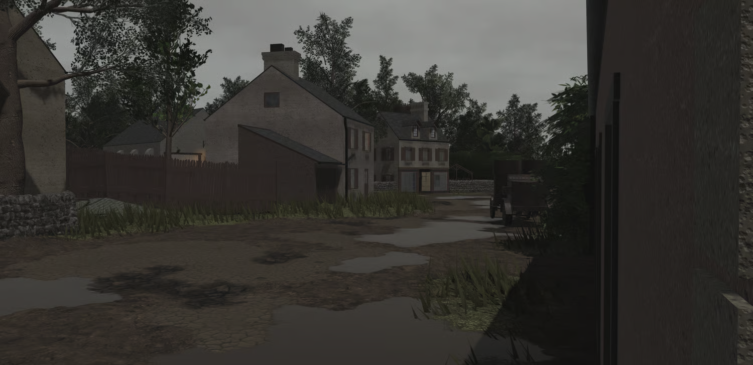 Military bunker in fields