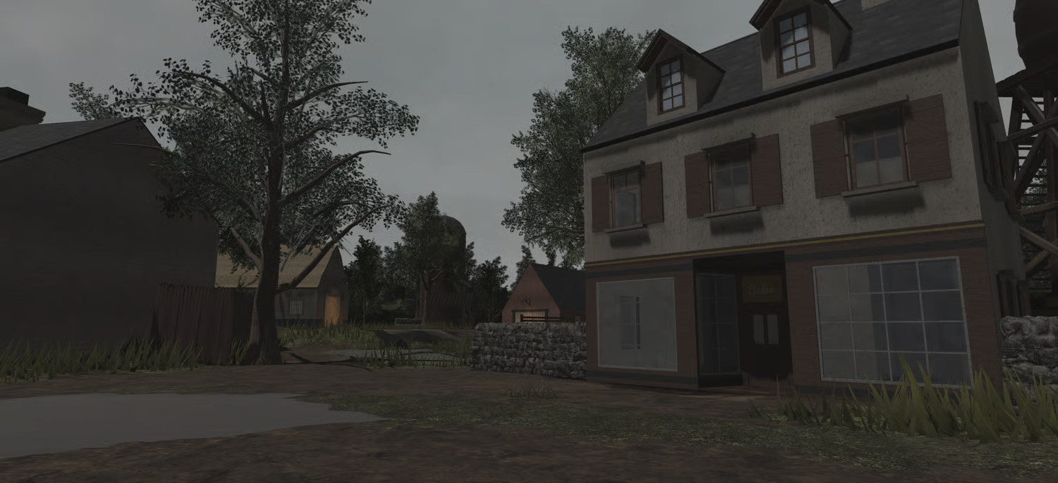 Rural French battlefield terrain