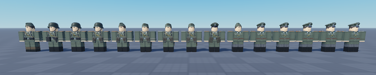 WWII field police personnel lineup