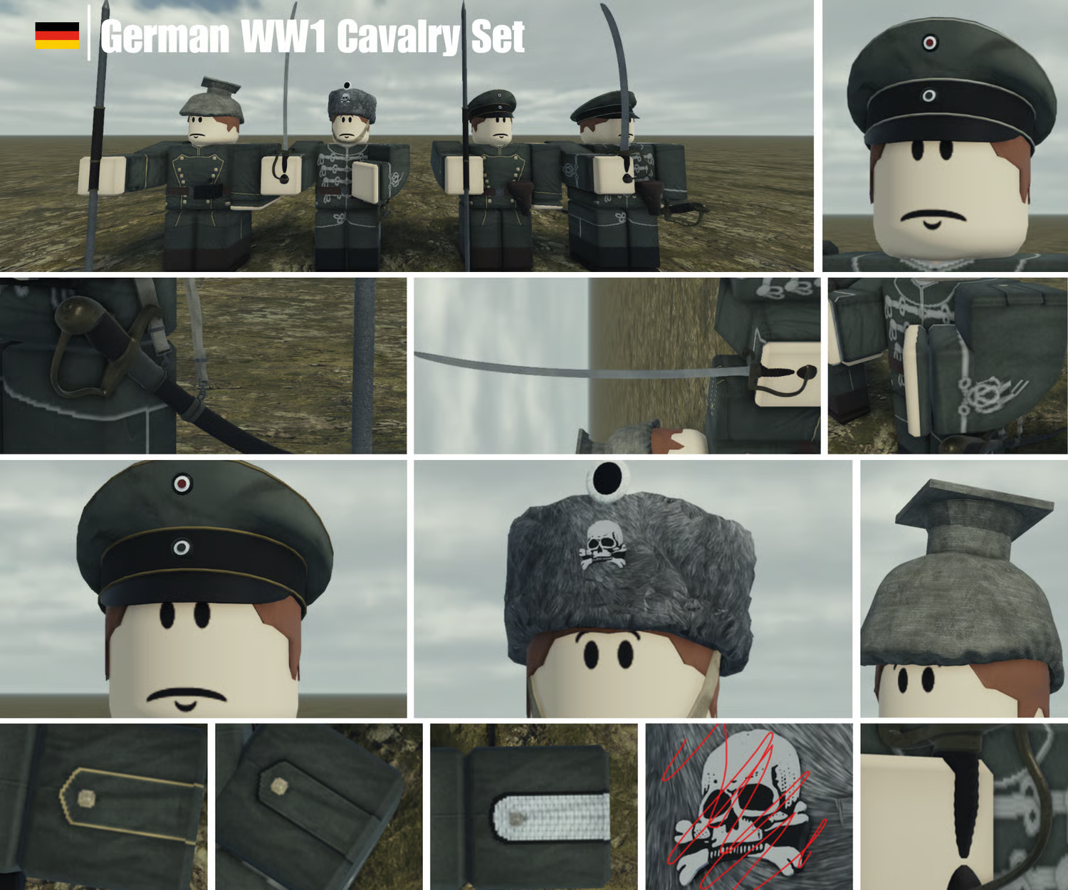 German WWI cavalry lineup