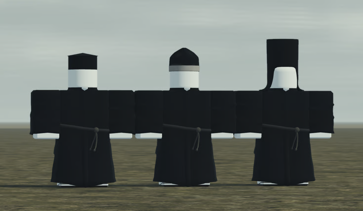 Dark traditional monk robes