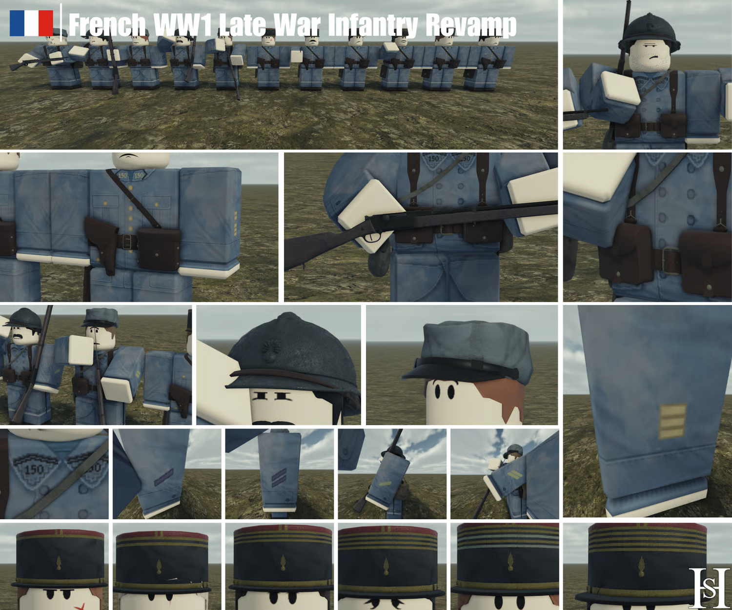 French late-war infantry lineup