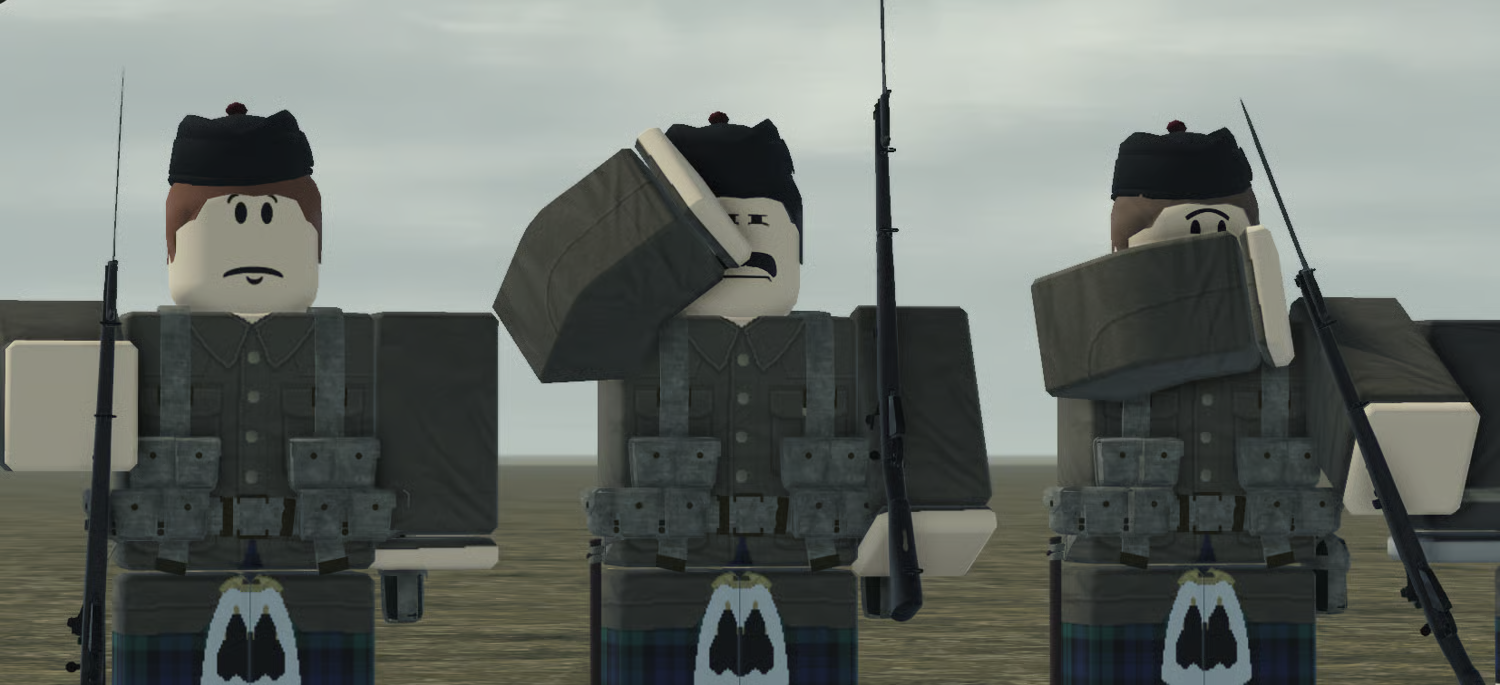 Black Glengarry military caps