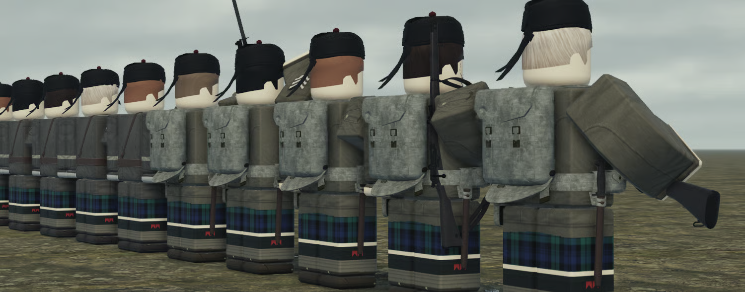Scottish infantry field equipment