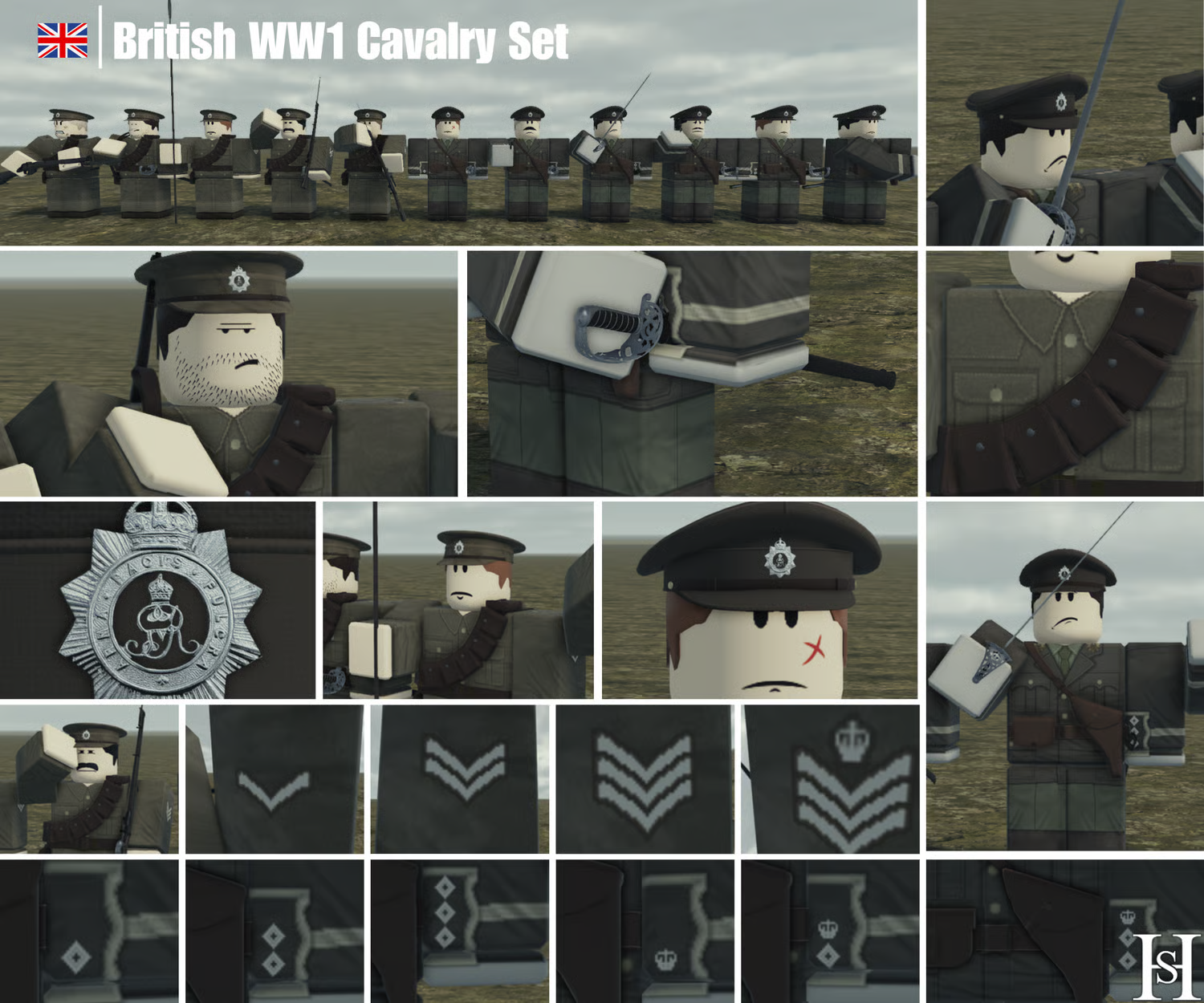 British WW1 cavalry formation