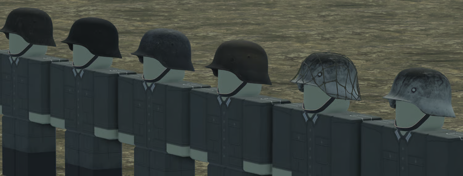 Military helmet netting variations