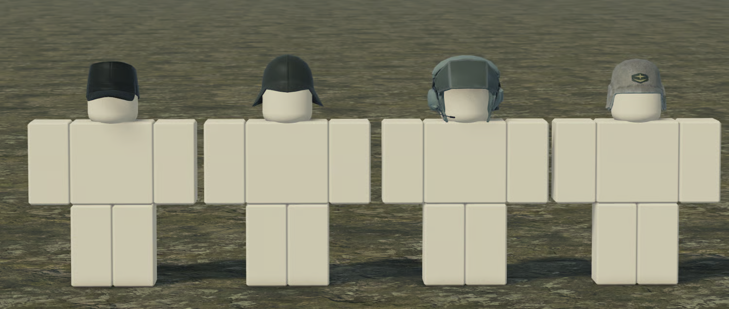 Futuristic military helmet collection