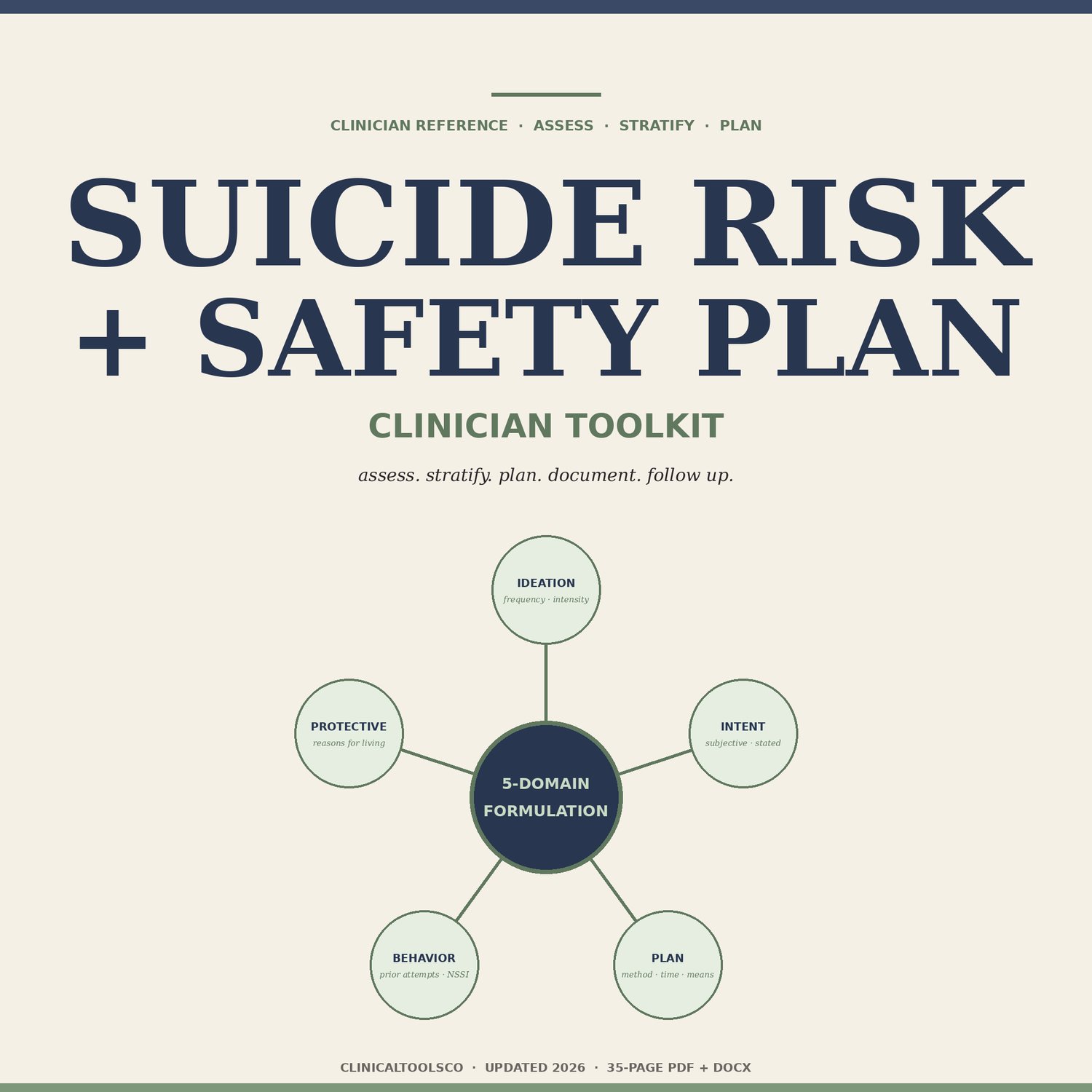 Cover of Suicide Risk and Safety Planning Toolkit, C-SSRS and Stanley-Brown