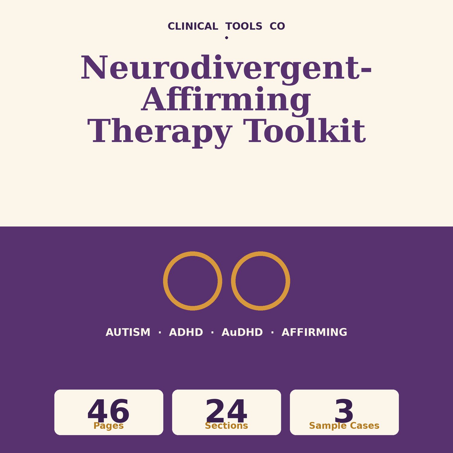 Cover of Neurodivergent Affirming Therapy Toolkit, Autism and ADHD