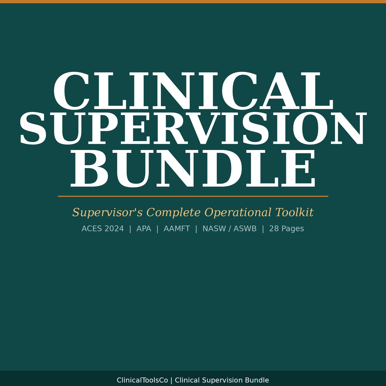 Cover of Clinical Supervision Bundle, Contract, Notes and Evaluations