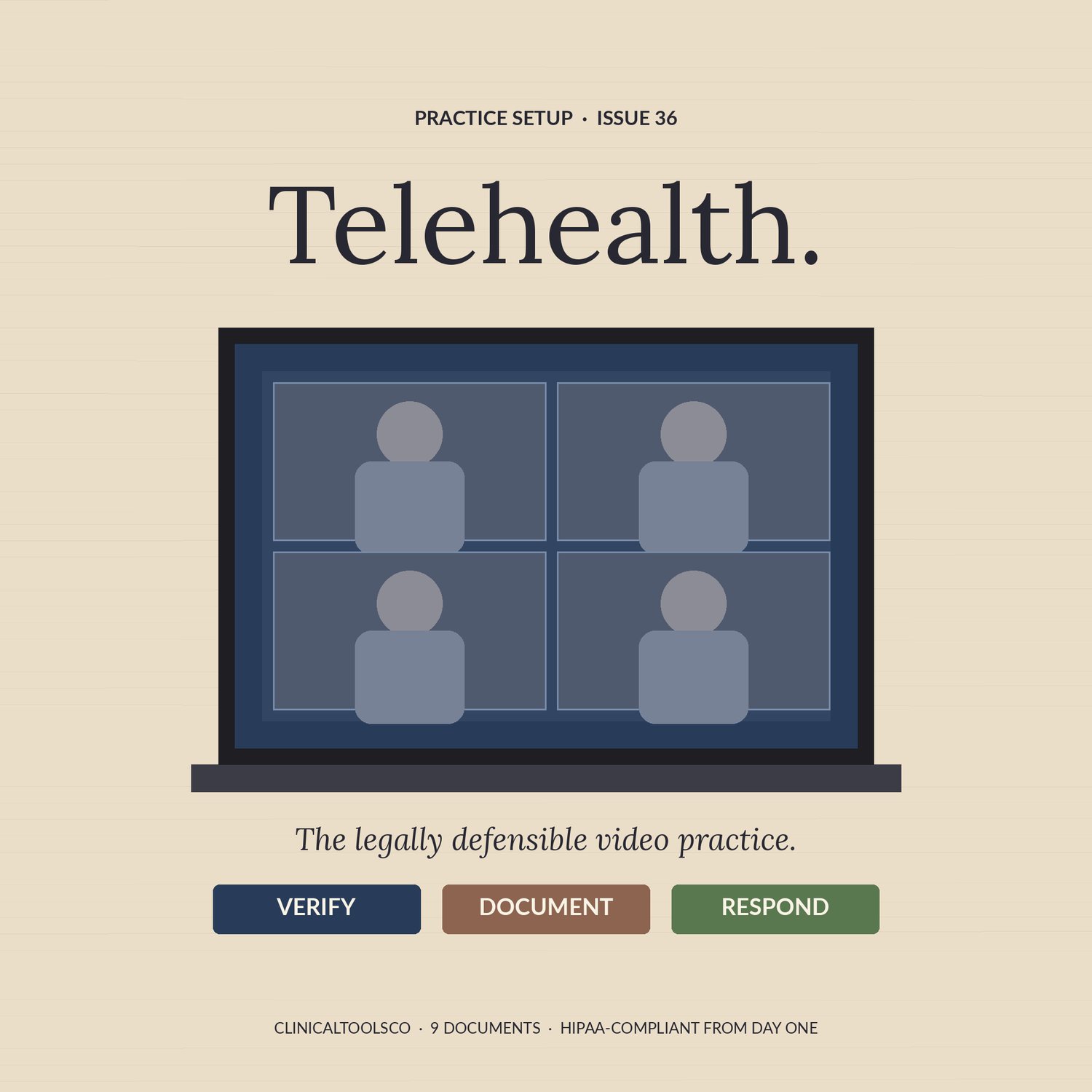 Cover of Telehealth Practice Setup Bundle, HIPAA Forms and PSYPACT