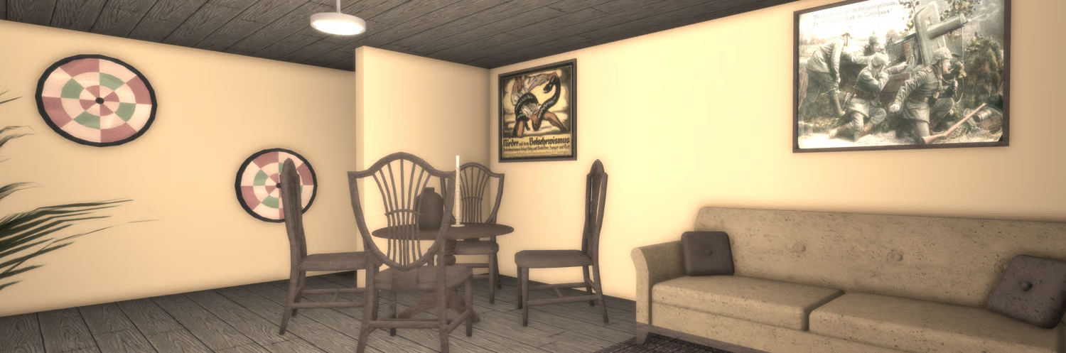 German wartime building interior