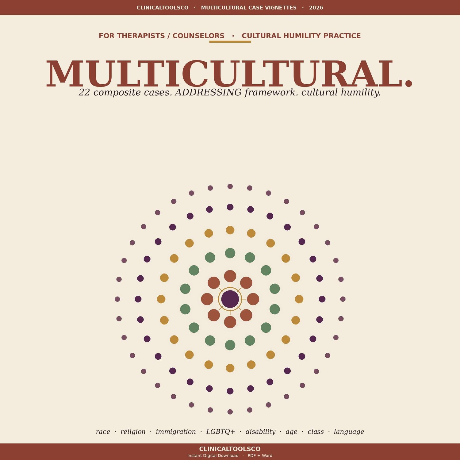 Cover of Multicultural Counseling Case Vignettes, 22 Cases with the ADDRESSING Framework