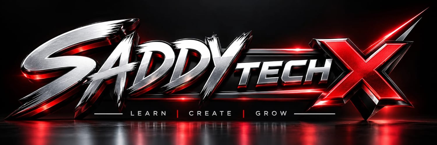 SADDY TECH X technology and AI brand logo