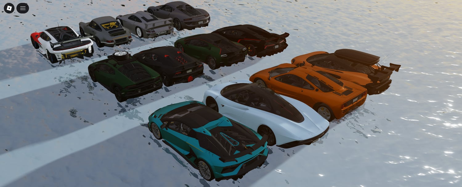 Modern performance car collection