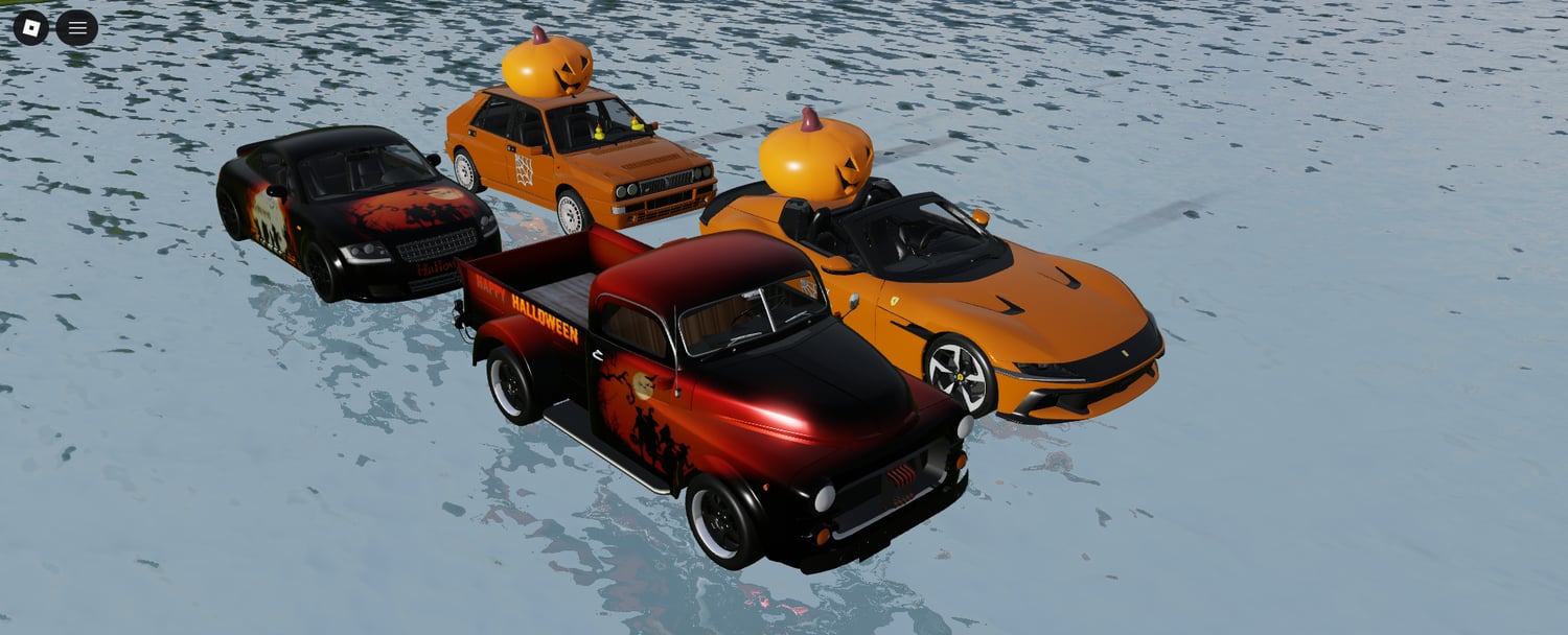 Halloween themed retro vehicle