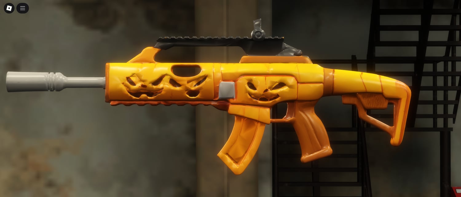 Skull themed black weapon