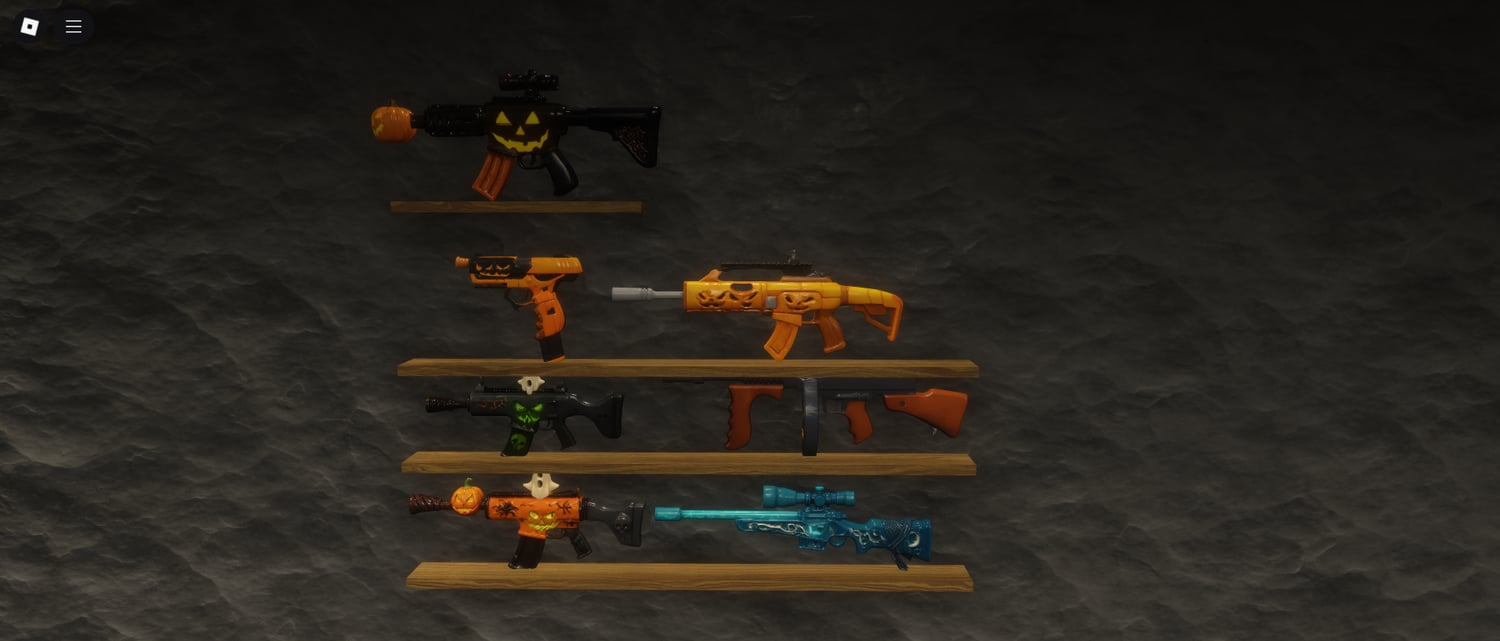 Seven Halloween weapon models