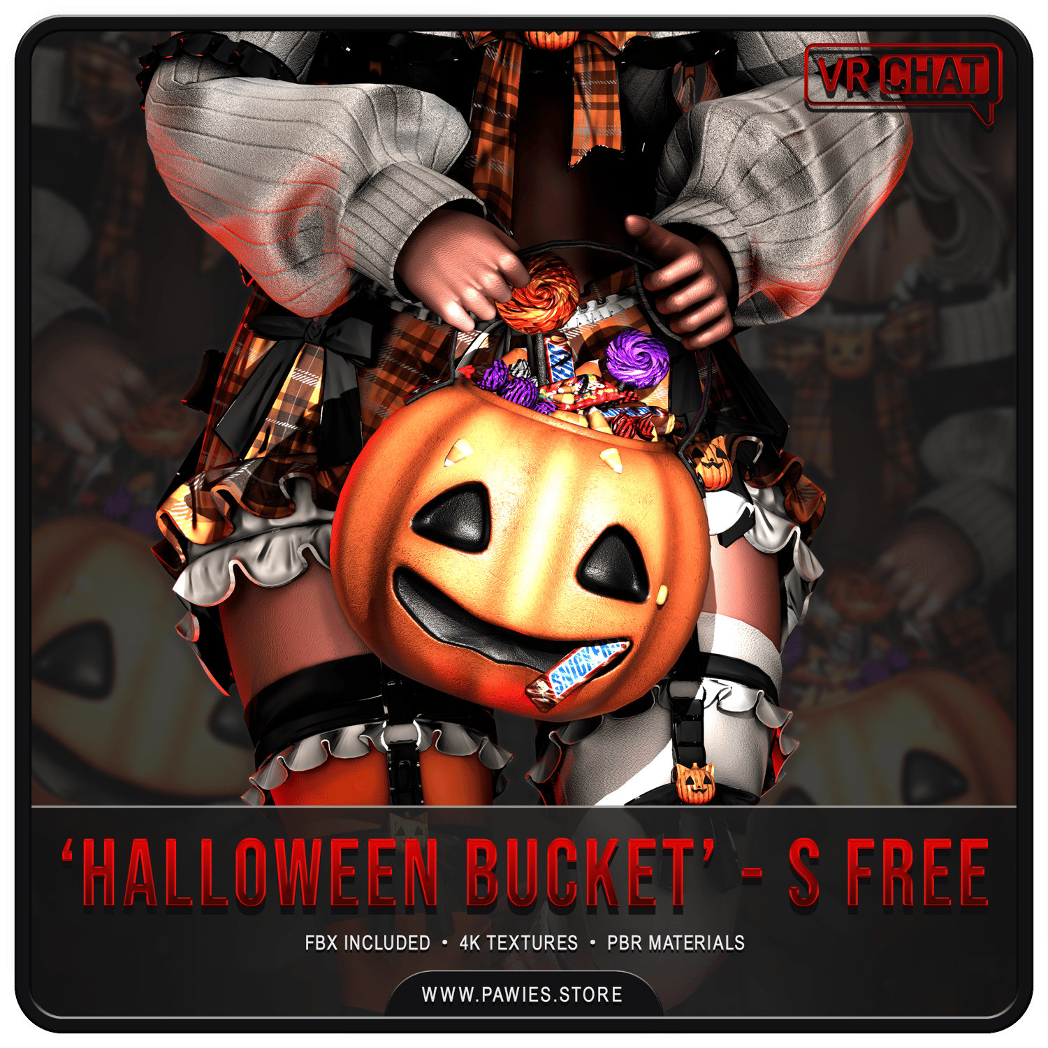 'Halloween Bucket' - SERVER FREE | VRChat Asset