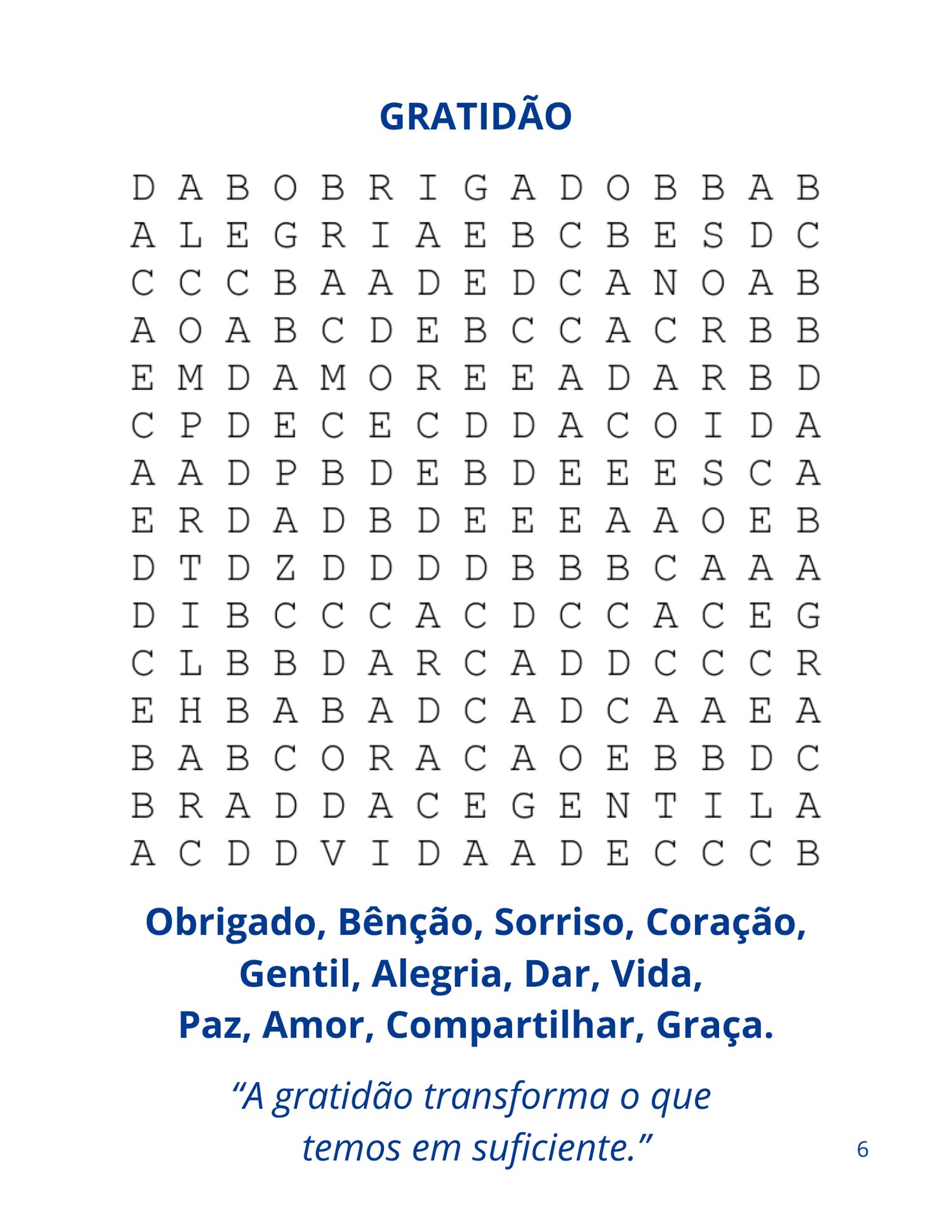 Caça-palavras imprimível em letras grandes para adultos e idosos