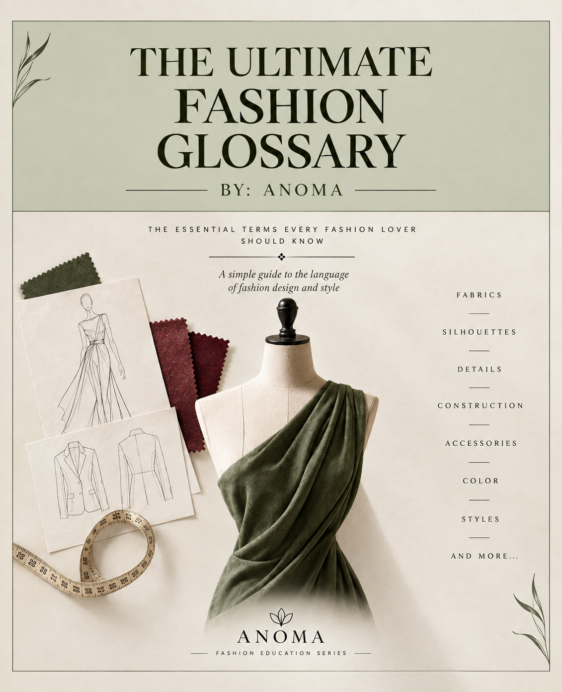 Fashion Design E-Book, Free Fashion Glossary, Fashion Croquis Templates, How to Draw Fashion Figures, Fashion Illustration Guide, 9-Head Canon Proportions, Female Croquis Poses, Learn Fashion Design for Beginners, Bilingual Fashion Terms