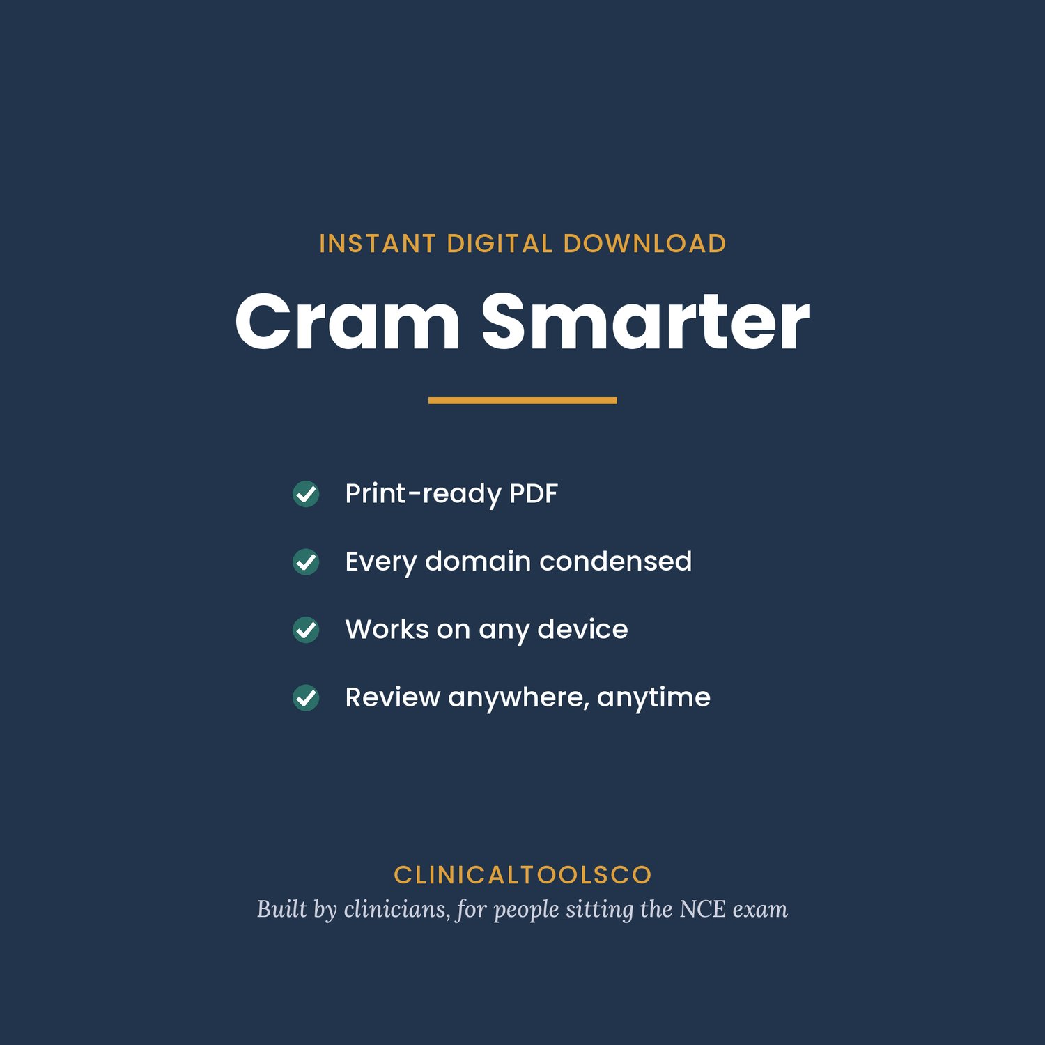 NCE Cram Sheet 2026, preview image 6 of 6