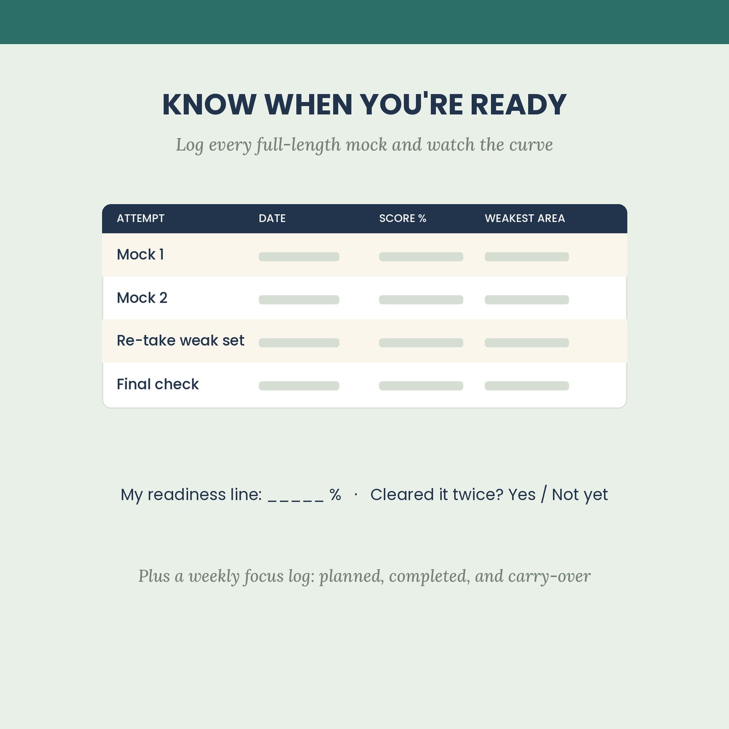 NCE Study Planner 2026, preview image 5 of 7