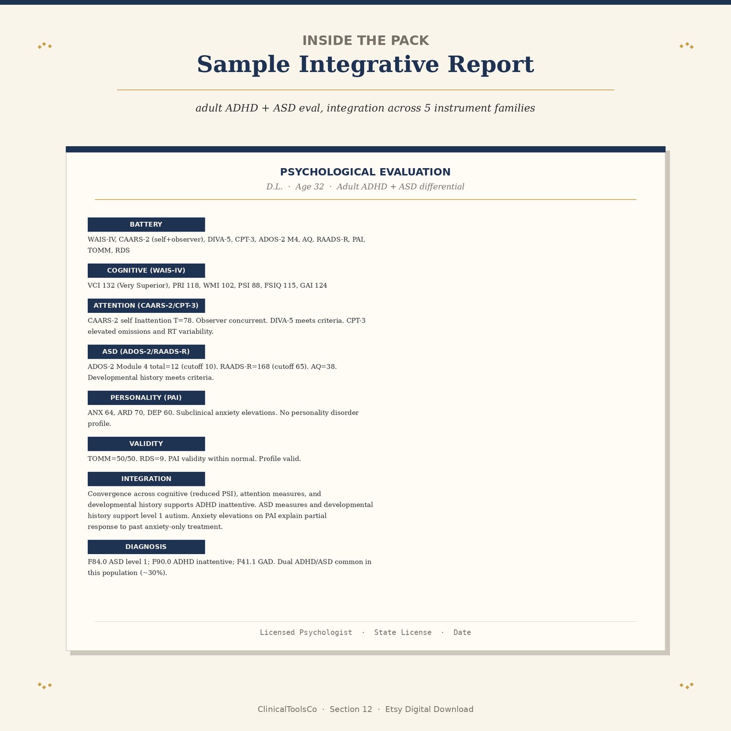 Psychological Assessment Report Bundle, preview image 8 of 9